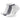 Three pairs of Balega Tempo no-show performance socks in white and gray colors, displayed against a white background.