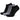 Three pairs of Balega Tempo no-show performance socks in black and gray colors, displayed against a white background.