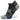 A gray Balega UltraGlide no-show running sock with a seamless design and a tab at the heel.