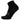 Black ankle sock with brand logo on a white background