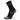 A pair of black Balega Blister Resist Light Mini Crew running socks with a striped pattern near the top.
