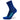 A pair of Ultralight Mini Crew socks in blue with patterned design, featuring a seamless toe and ventilation panels.