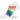 Side (outer) view of rainbow striped Pride Hidden Comfort no show socks, by Balega