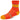 A pair of orange Balega Mini Crew socks with orange and yellow stripes and a mesh design, showing the side angle of the socks to highlight the fit and design.