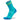 A pair of teal Balega Blister Resist Light Mini Crew running socks with a striped pattern near the top.