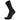 Black sock on a white background