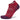 A red and purple Balega Blister Resist Light No Show Tab sock designed for running with a seamless pattern and no-show fit.